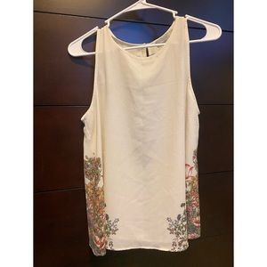Dalia White and Floral Tank Top